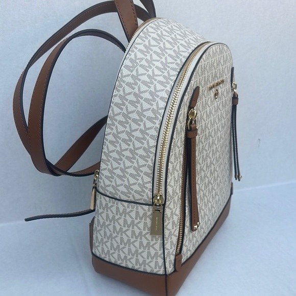 Sable Large Printed Signature Logo Backpack in BLACK - Sale  Michael Kors Signature MK Backpack